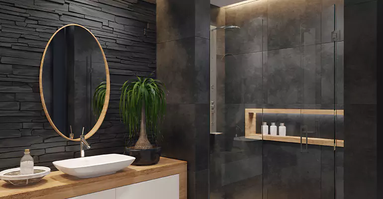 Bathroom Floor Tile Remodel in Blanco