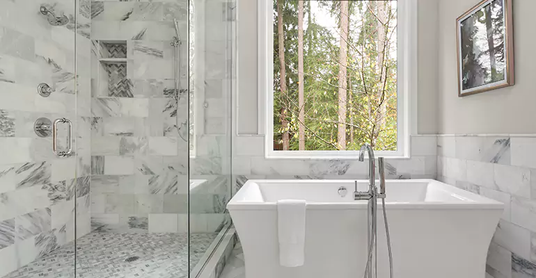 Bathtub to Tile Shower Conversion in Aztec